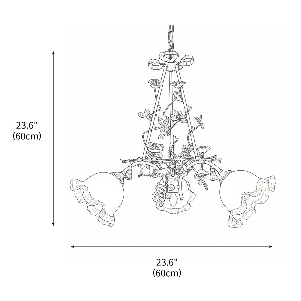 Belle Fleur Brass Chandelier