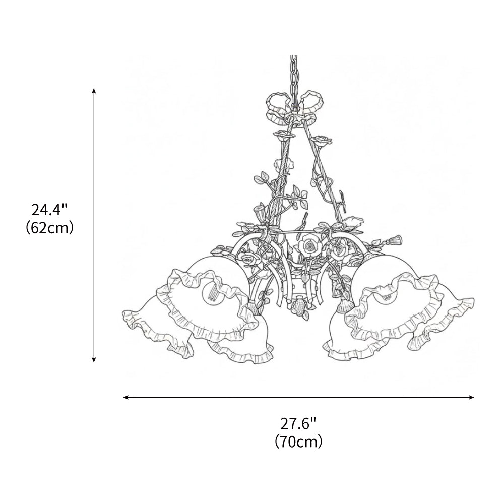 Belle Fleur Brass Chandelier