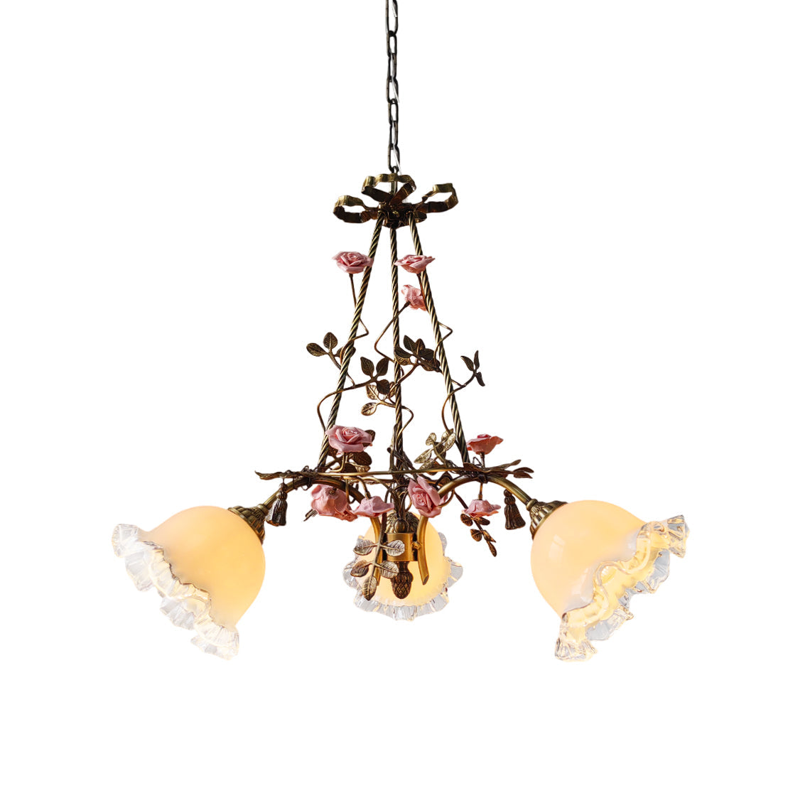 Belle Fleur Brass Chandelier