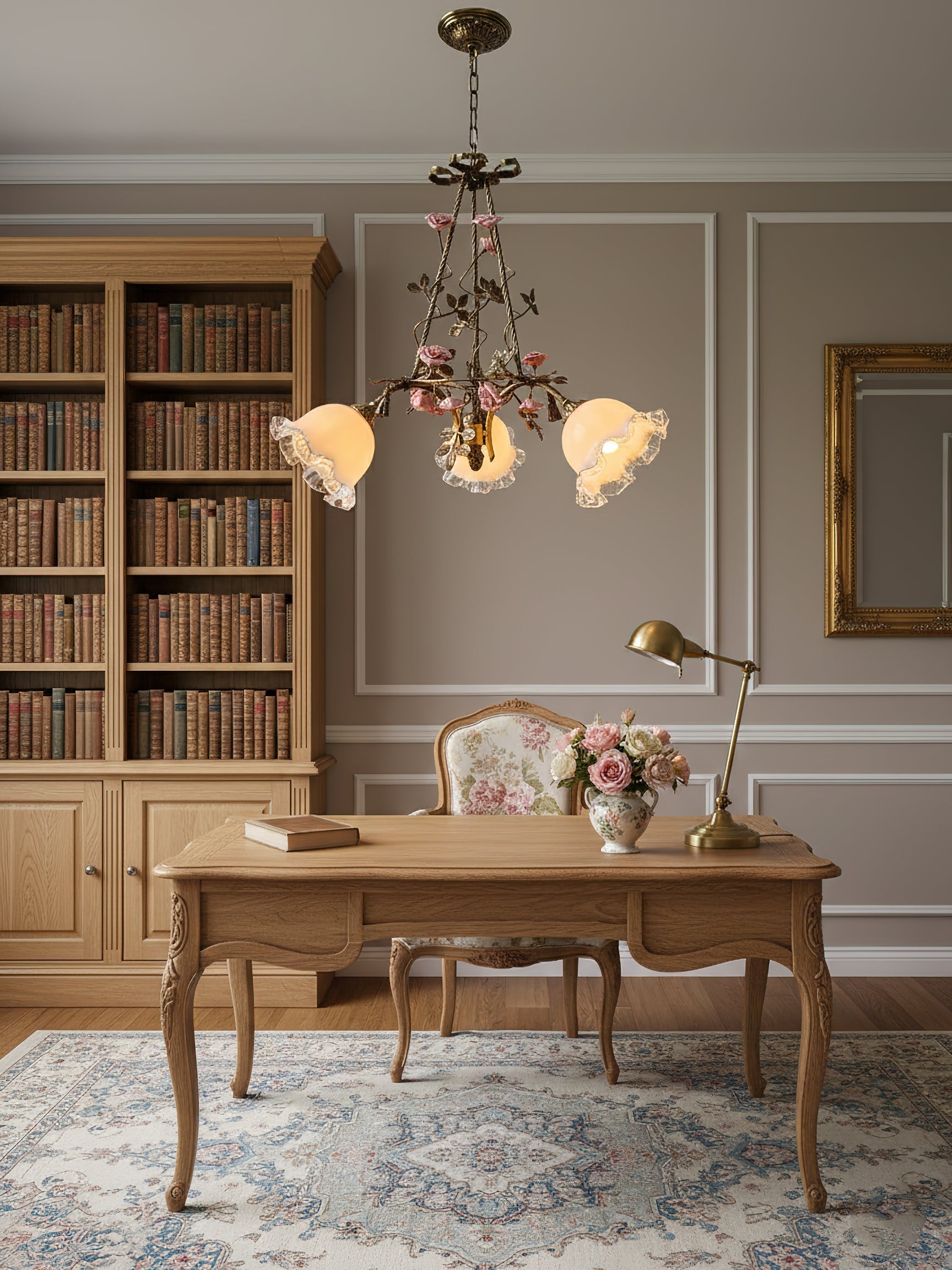 Belle Fleur Brass Chandelier