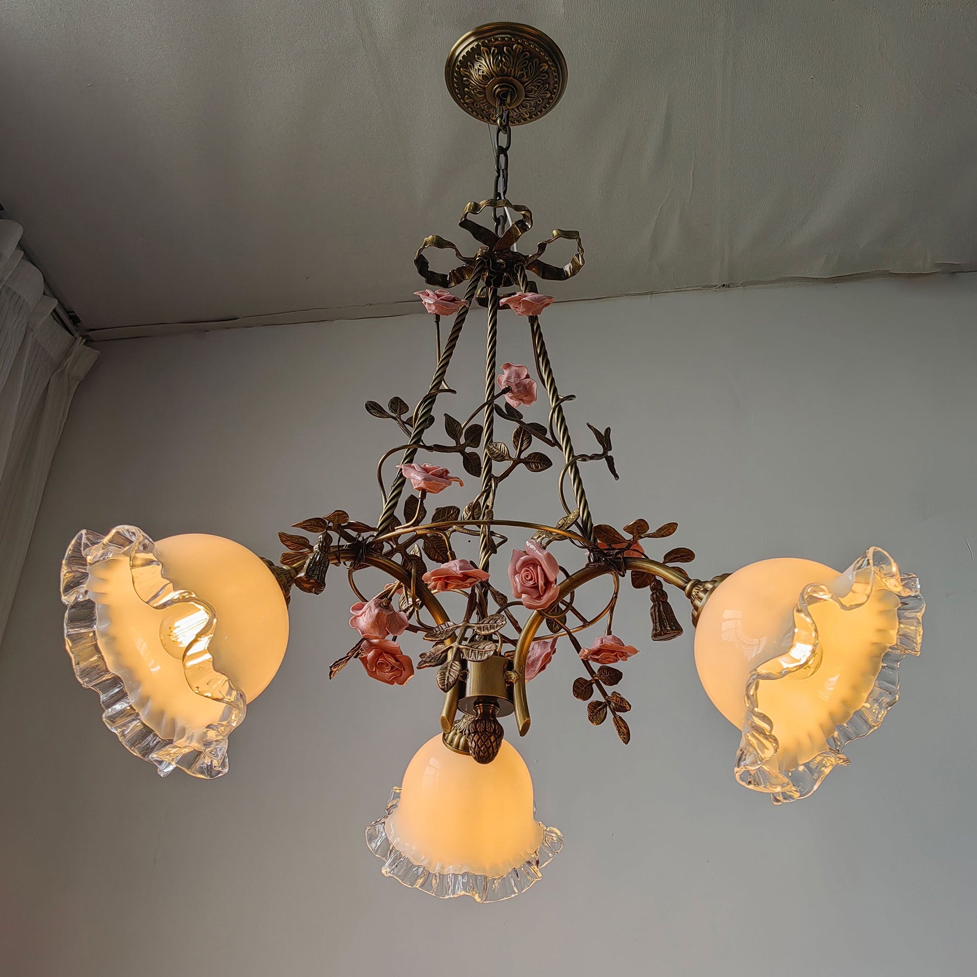 Belle Fleur Brass Chandelier