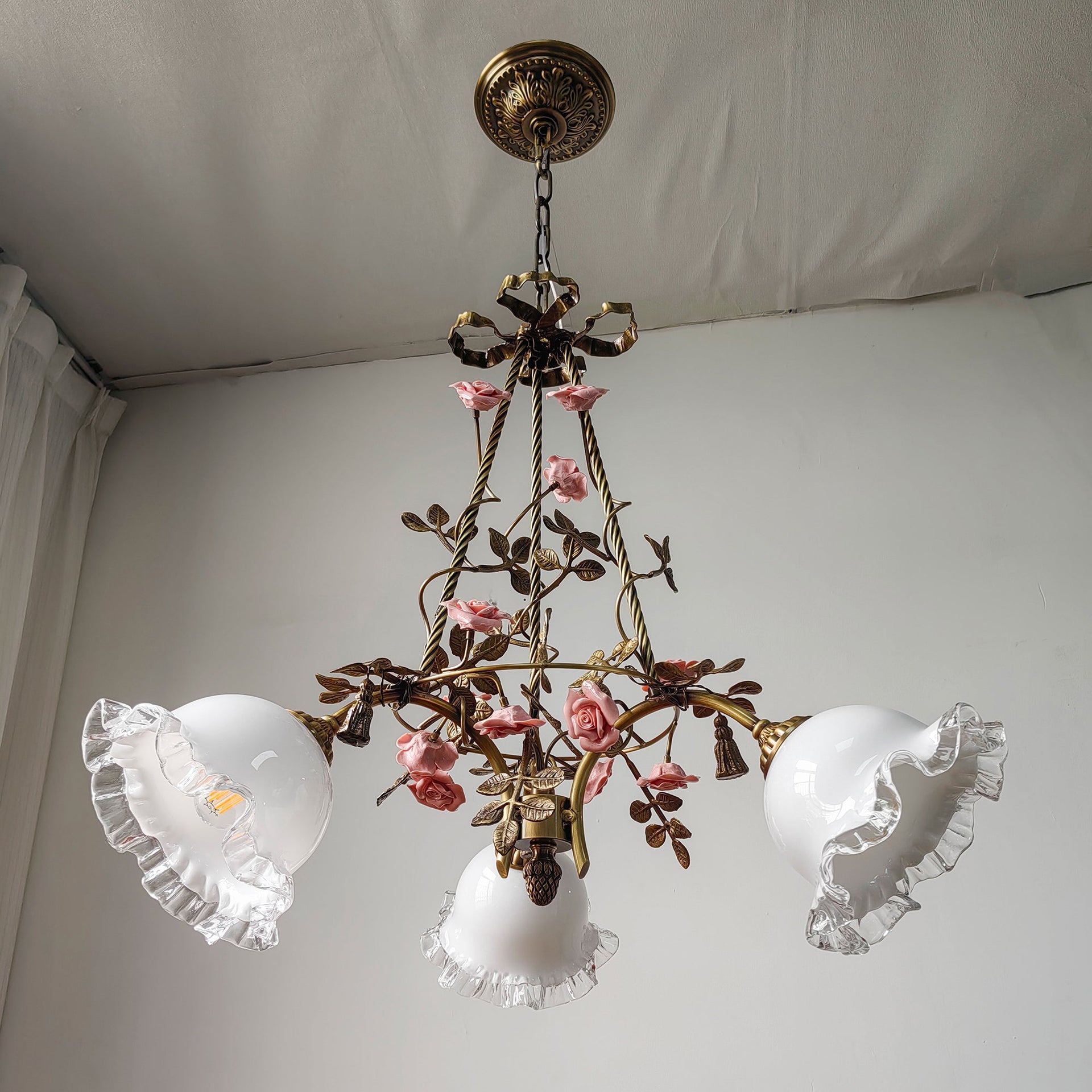 Belle Fleur Brass Chandelier