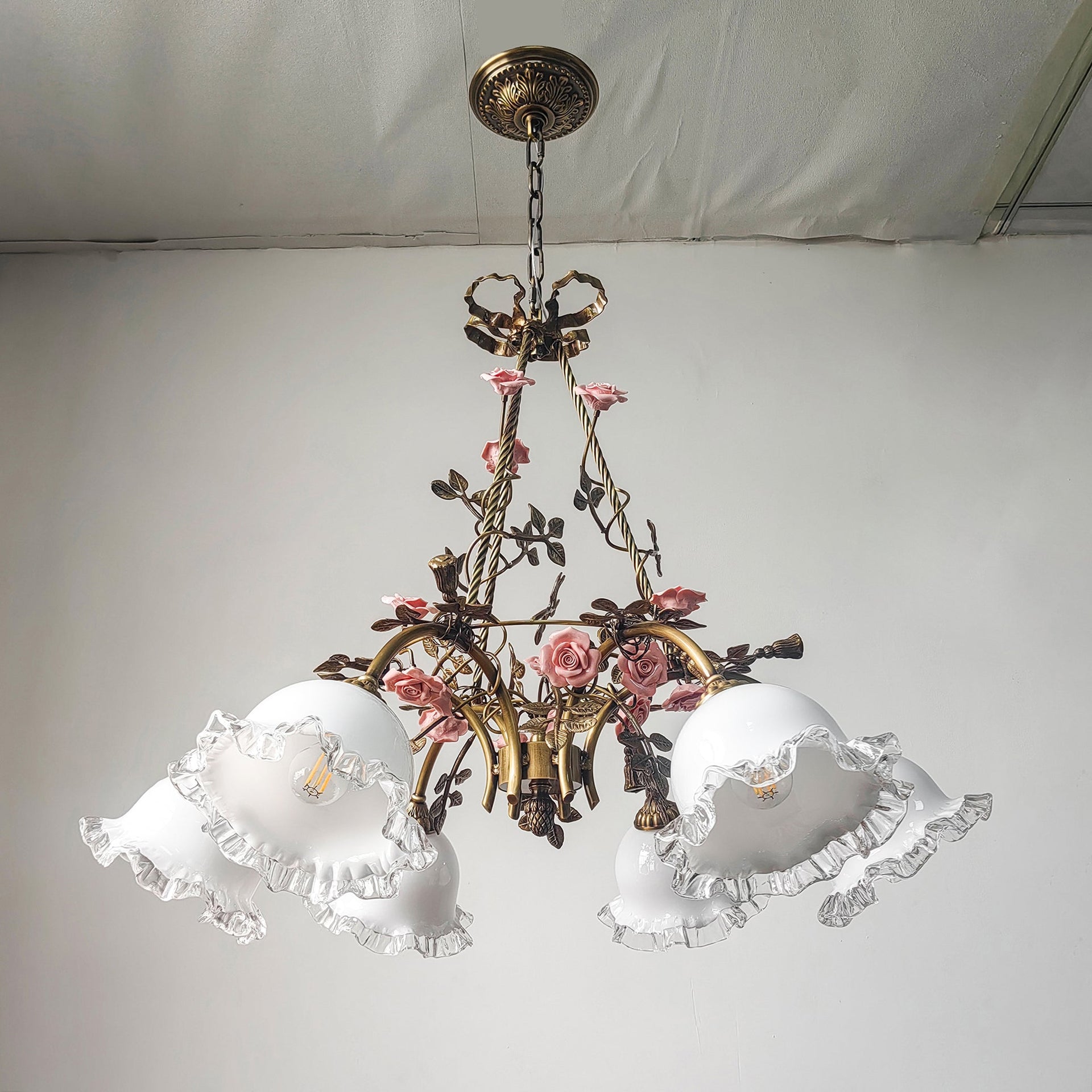 Belle Fleur Brass Chandelier