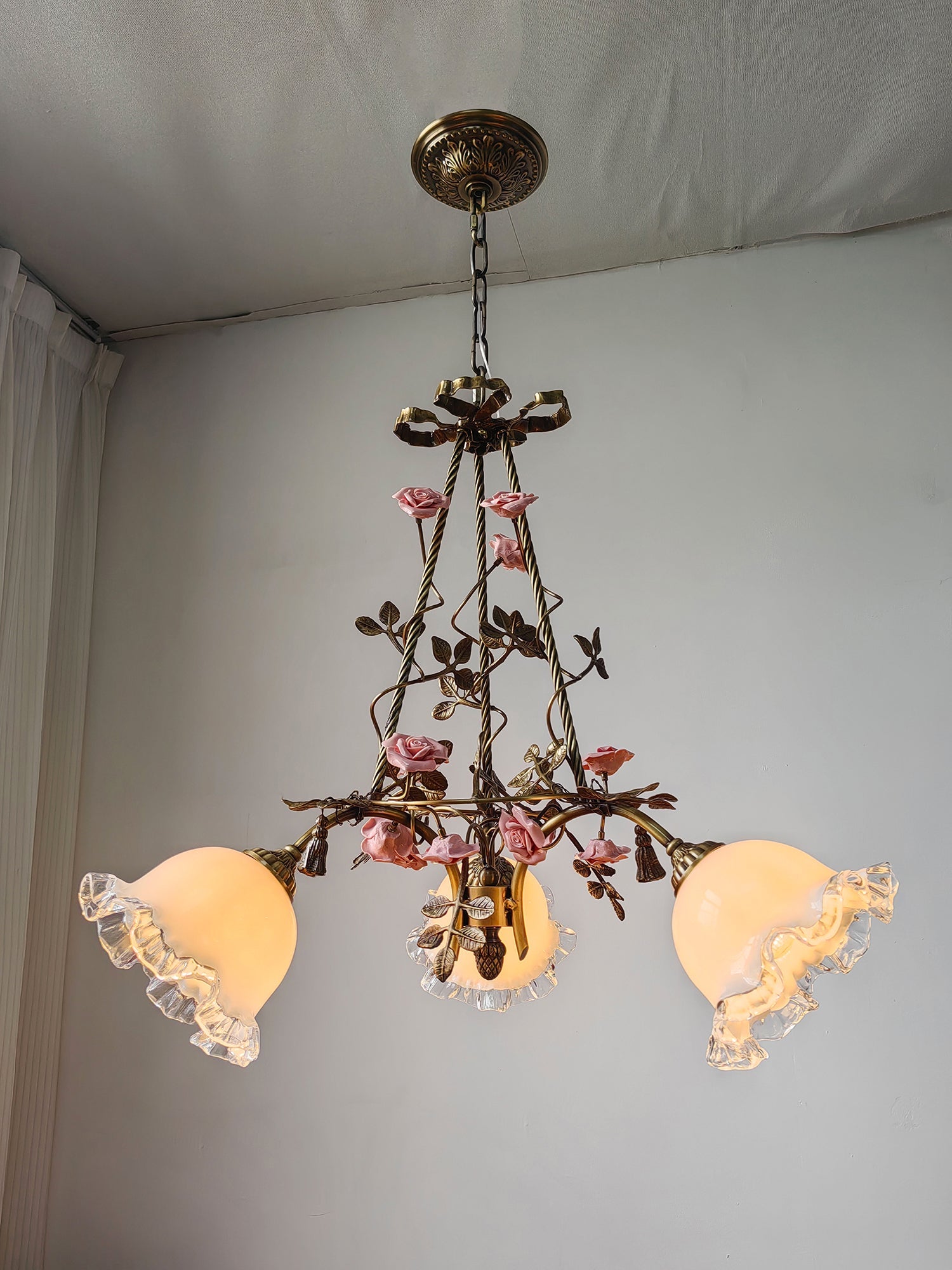 Belle Fleur Brass Chandelier