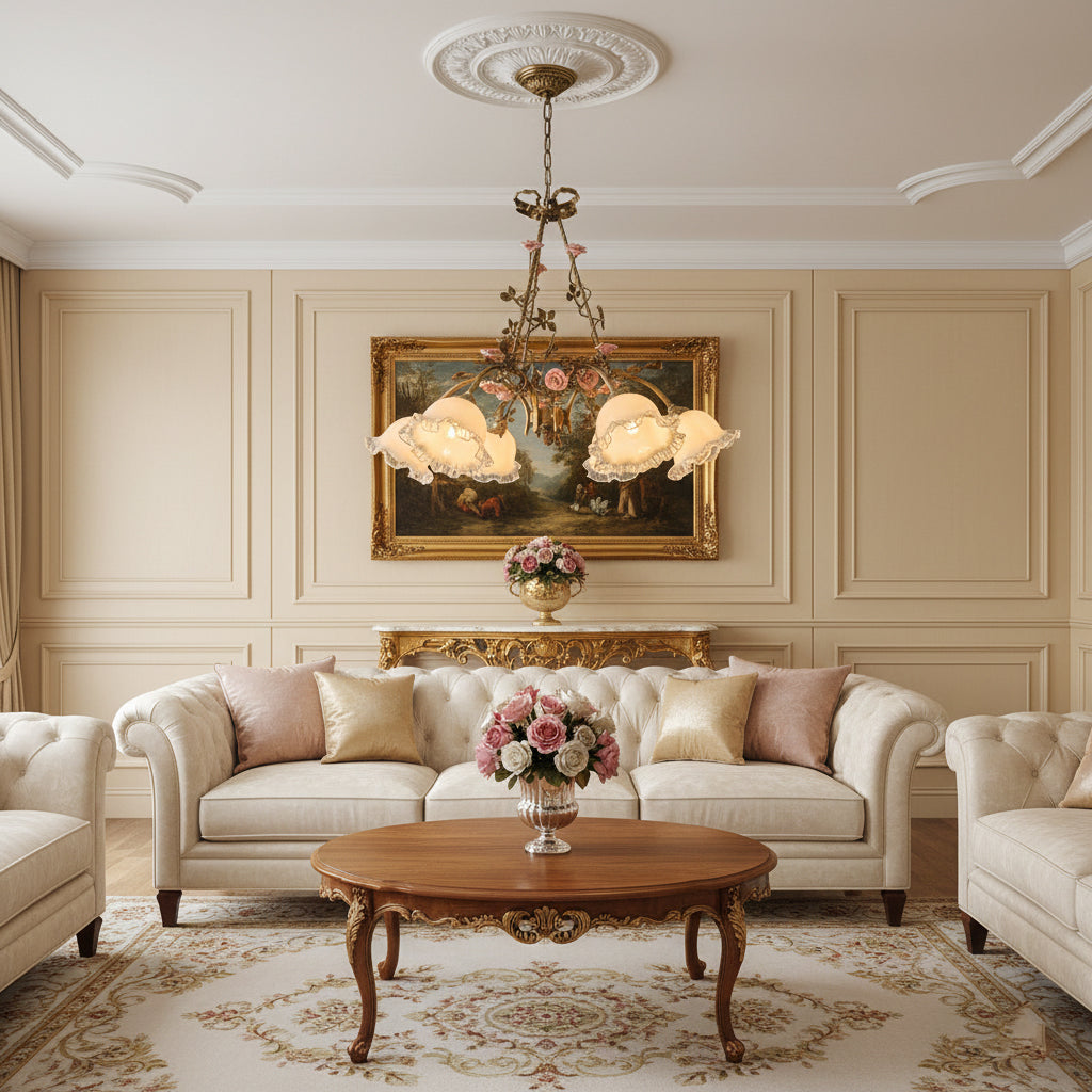 Belle Fleur Brass Chandelier