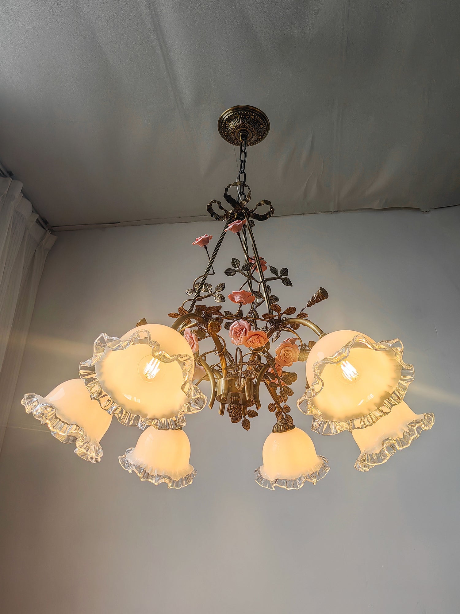 Belle Fleur Brass Chandelier