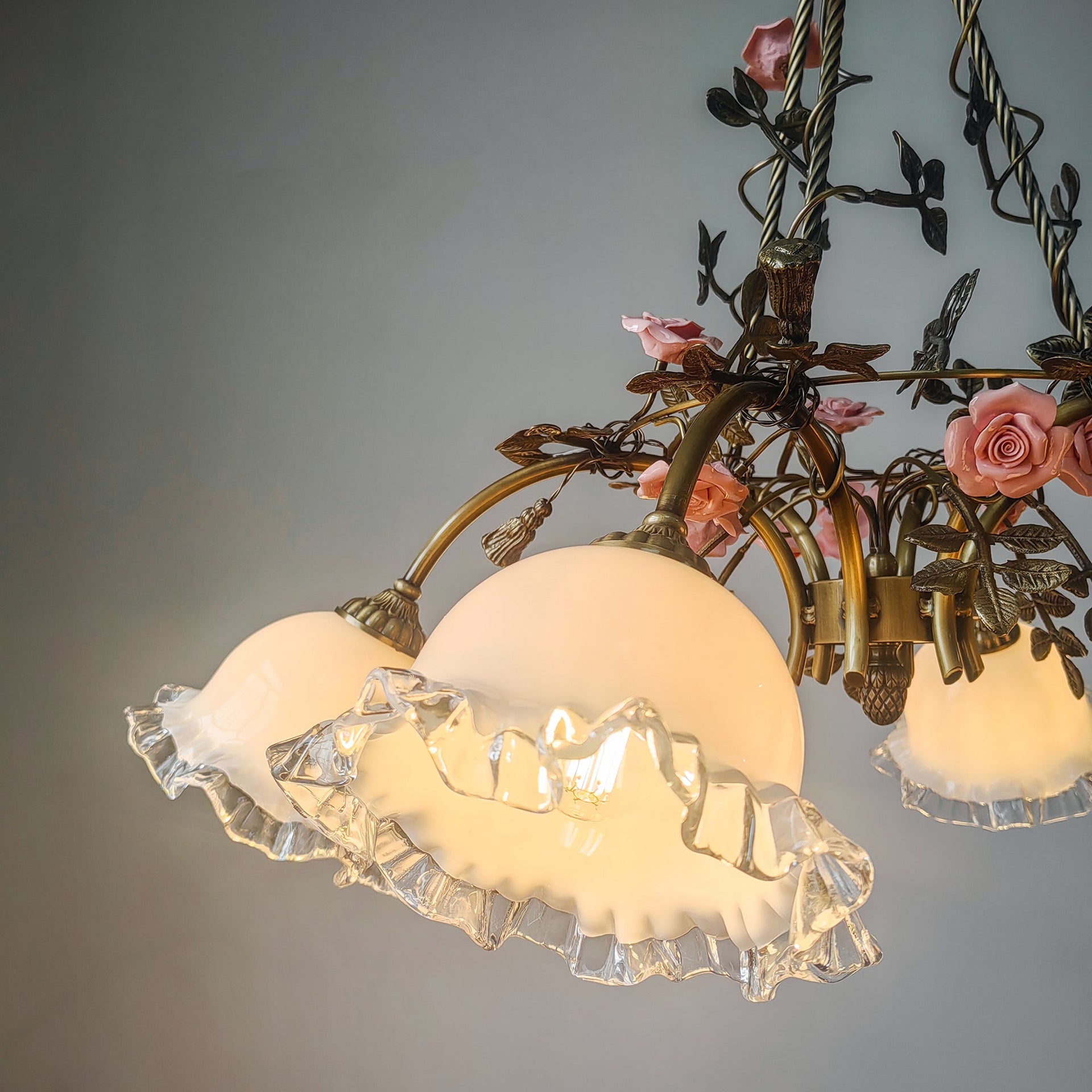 Belle Fleur Brass Chandelier