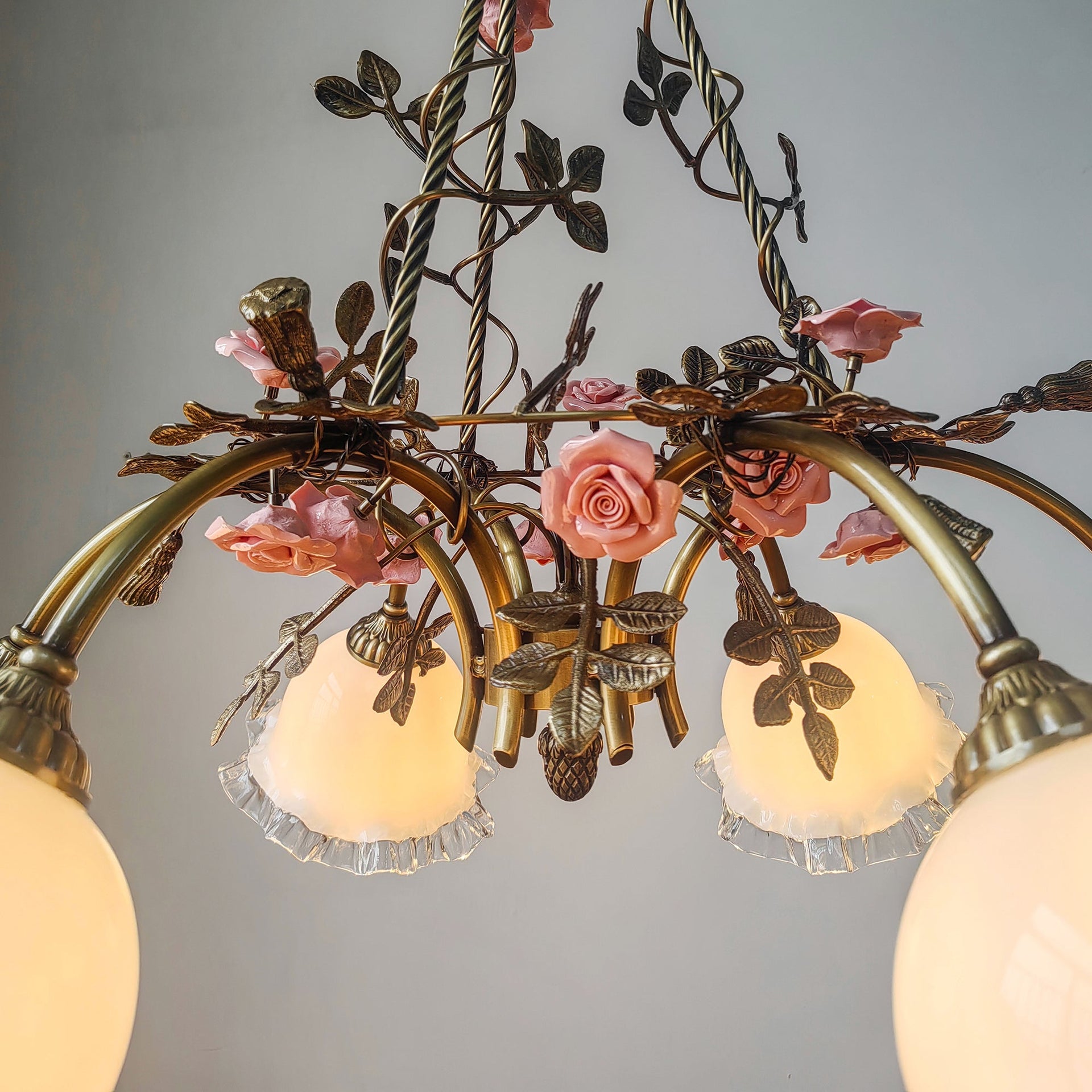 Belle Fleur Brass Chandelier