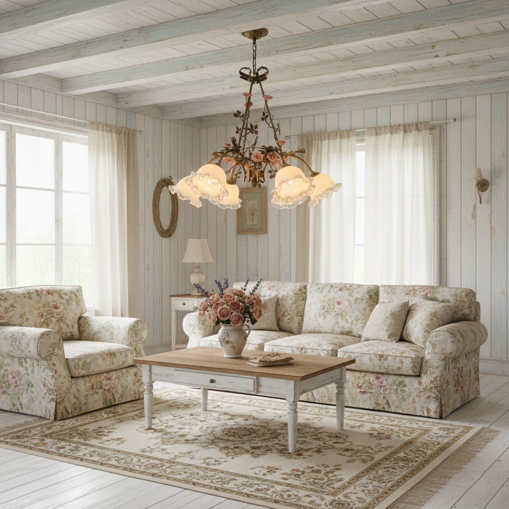 Belle Fleur Brass Chandelier