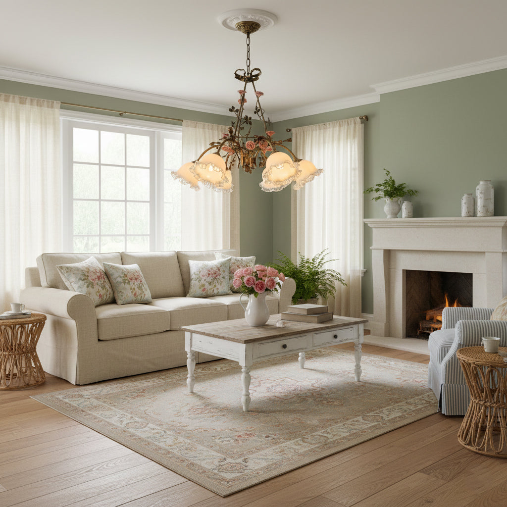 Belle Fleur Brass Chandelier