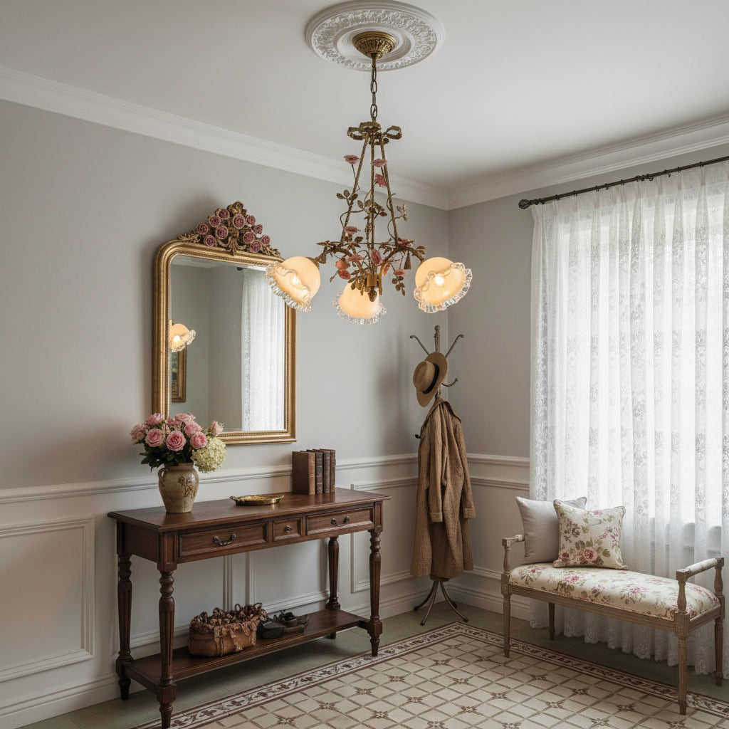 Belle Fleur Brass Chandelier