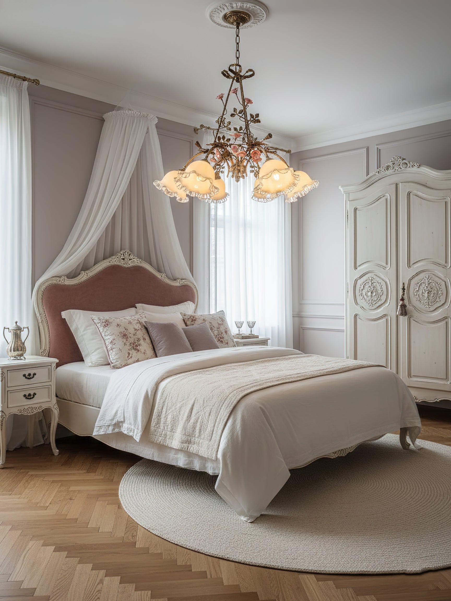 Belle Fleur Brass Chandelier