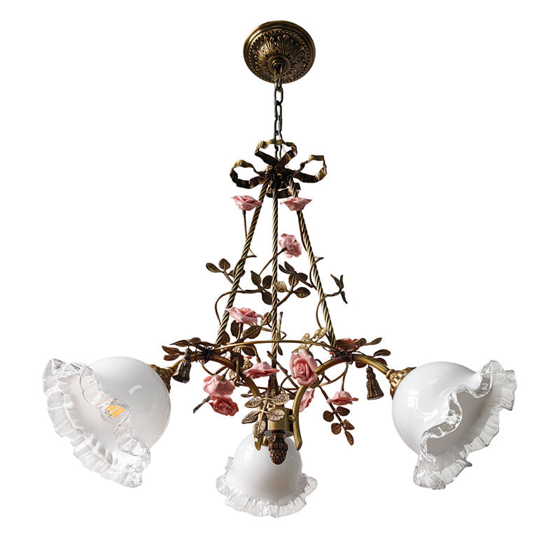 Belle Fleur Brass Chandelier