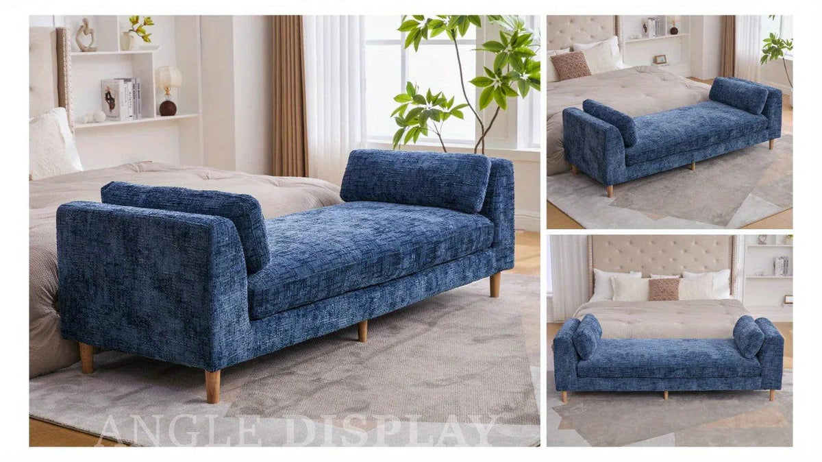 Bench - Chenille Blue 7ft