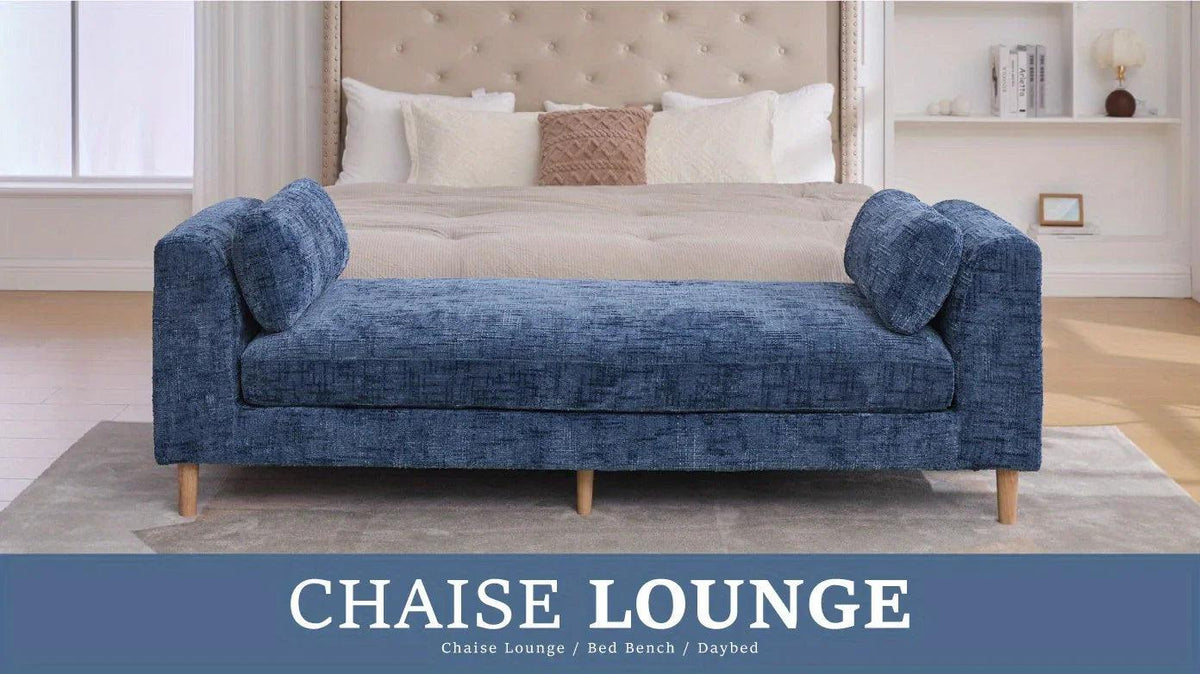 Bench - Chenille Blue 7ft