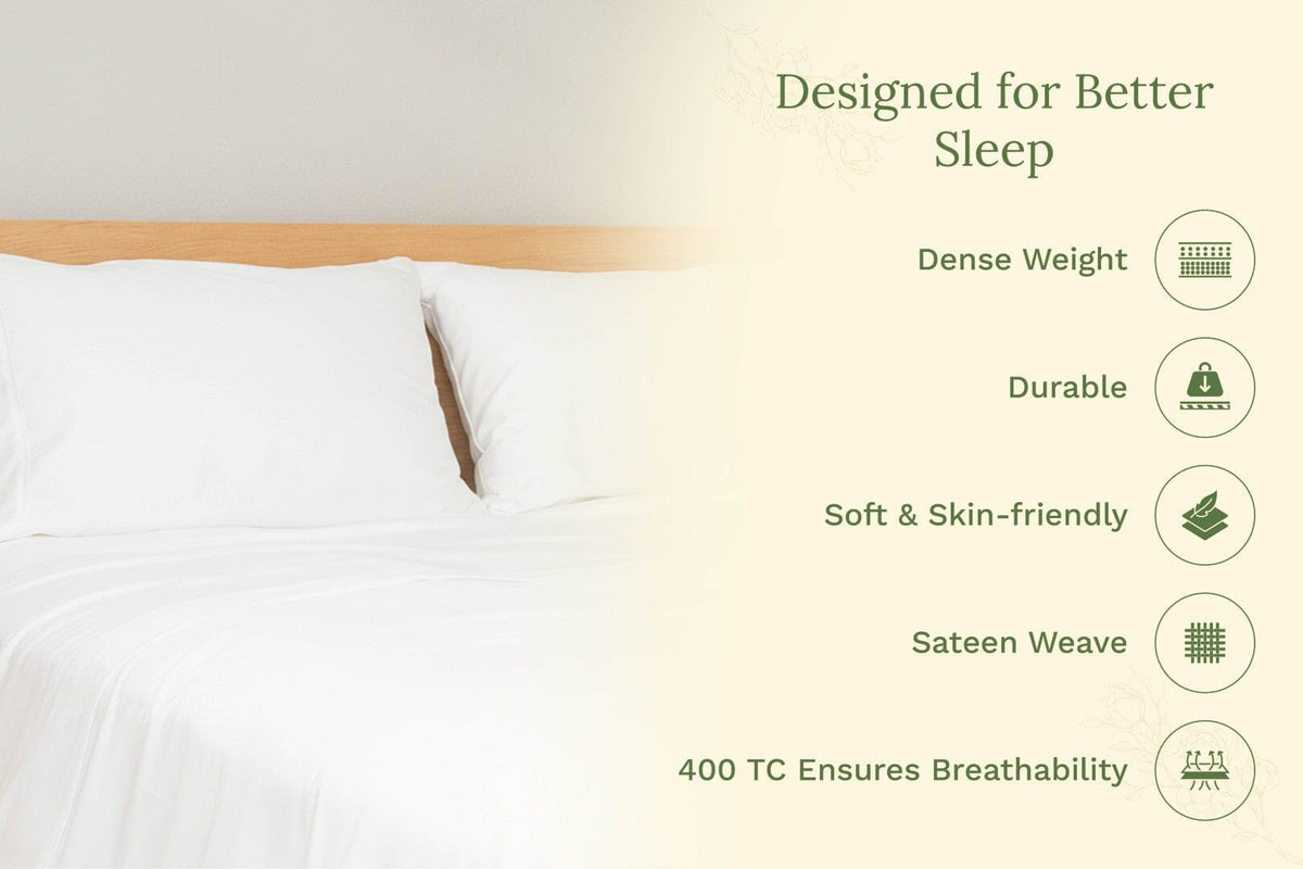 Organic Sateen Pillowcases (Shipping fees may apply)