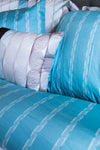 Bermuda Queen Size Printed Reversible Cotton 6pc Duvet Cover Set