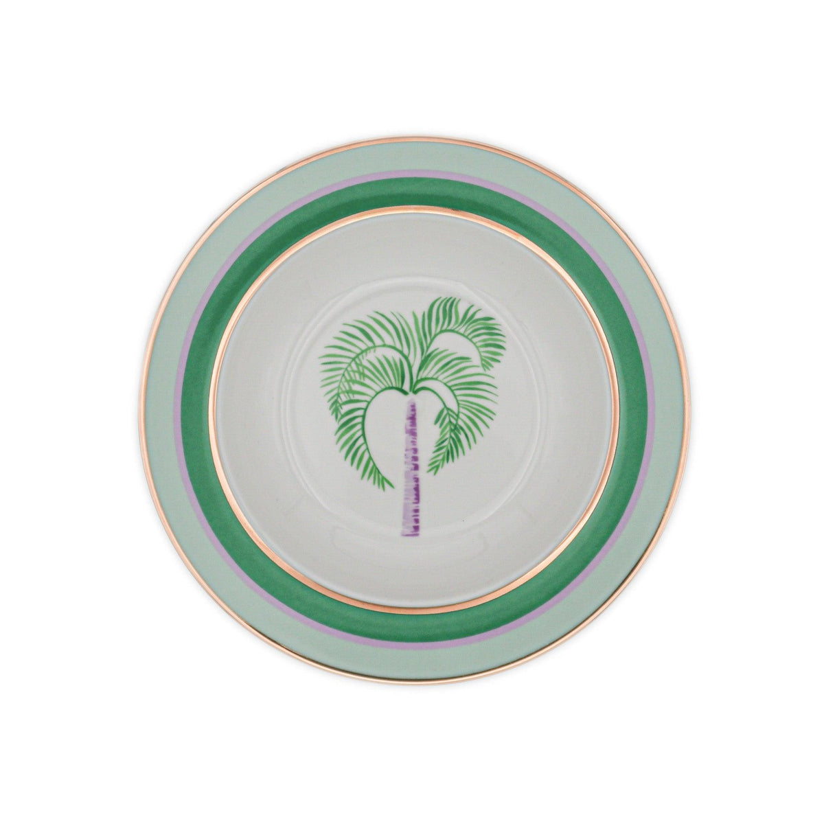 Bernadette Palm Porcelain Soup Bowls – Set of 4 (+1 Bonus Bowl)