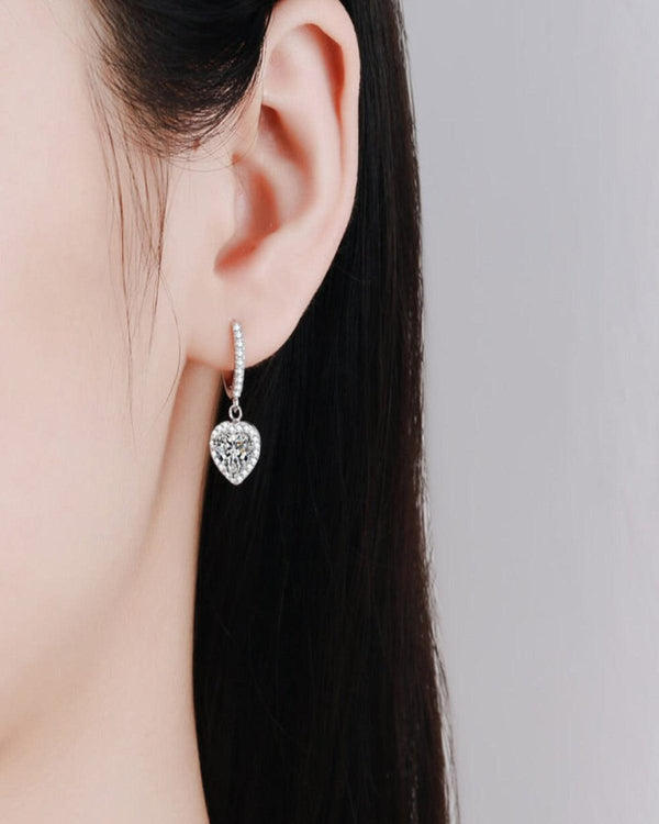 Best Trending Trendy Heart Diamond Drop Earrings Jewelry Gift on Sale for Women, Lady, Mother, Wife