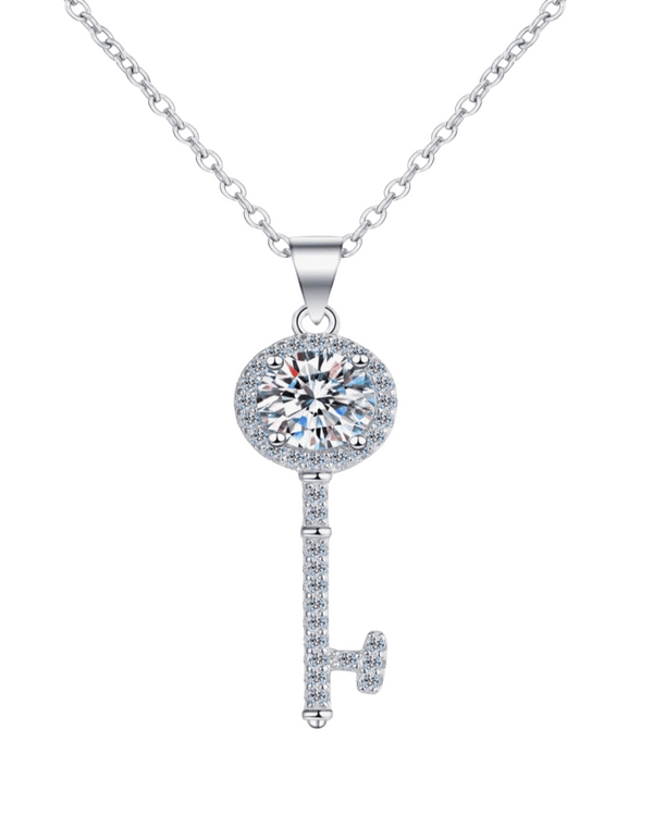Best Trending Trendy Diamond Key Pendant Necklace Jewelry Gift on Sale for Women, Lady, Mother, Wife