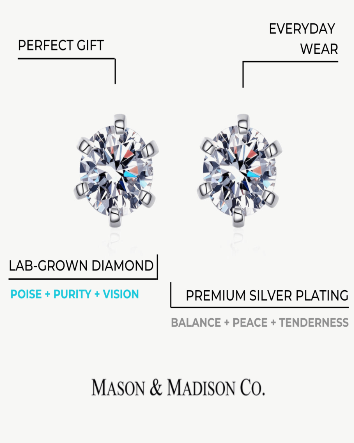 Best Trending Trendy Diamond Pendant Necklace + Diamond Stud Earrings Jewelry Bundle Set Jewelry Gift on Sale for Women, Lady, Mother, Wife