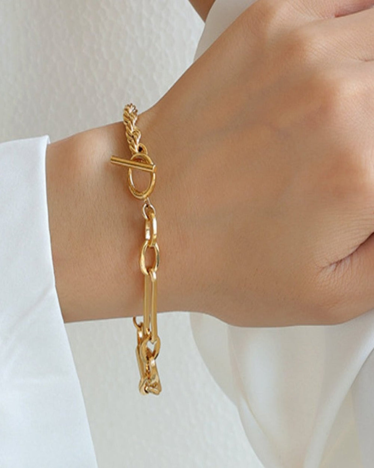 Best Trending Trendy Gold Rope Link Chain Bracelet Jewelry Gift on Sale for Women, Lady, Mother, Wife
