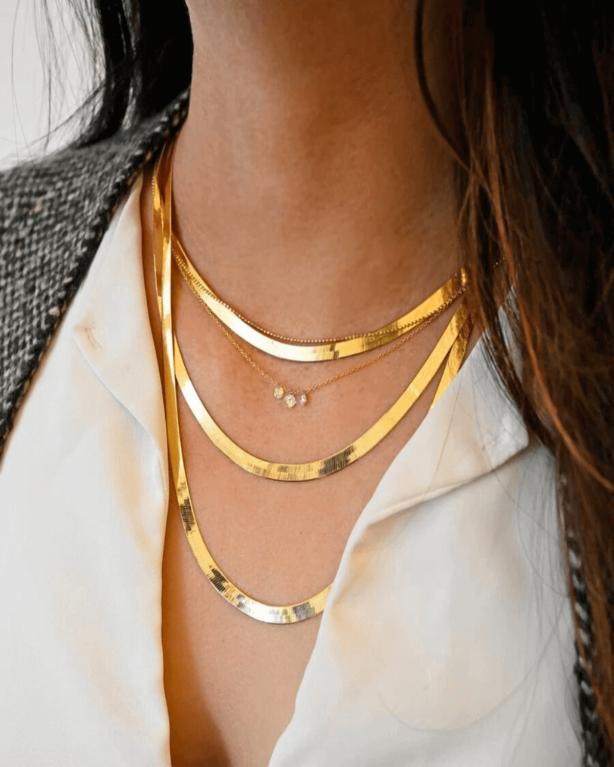 Best Trending Trendy Gold Layered Chain Necklace Jewelry Gift on Sale for Women, Lady, Mother, Wife
