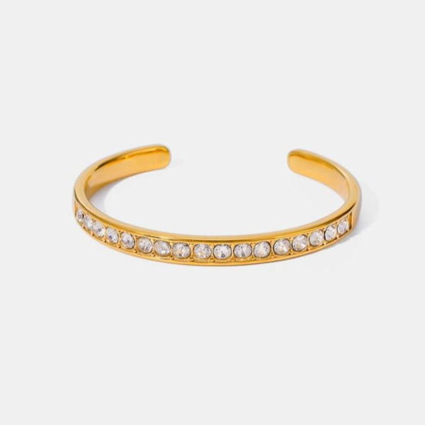 Tennis Diamonds Gold Cuff Bracelet