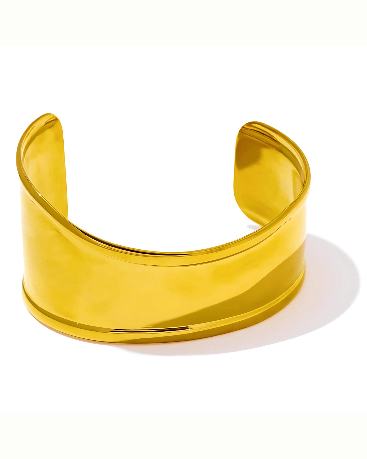 Gold Cuff Bracelet - Bone