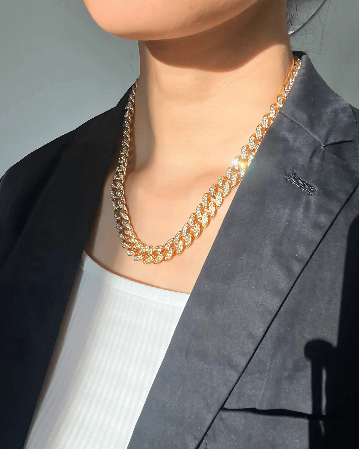 Best Trending Trendy Gold Diamond Chain Necklace Jewelry Gift on Sale for Women, Lady, Mother, Wife