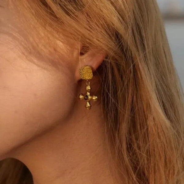 Cross Drop Earrings - Gifts for You 'n Me