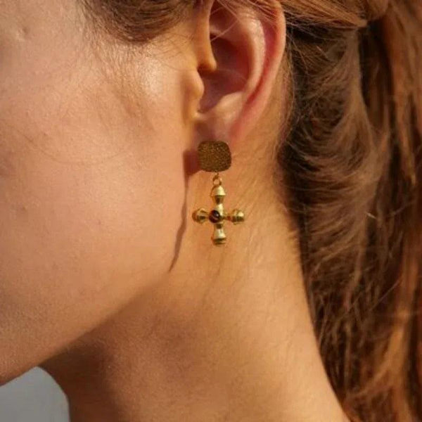 Cross Drop Earrings - Gifts for You 'n Me