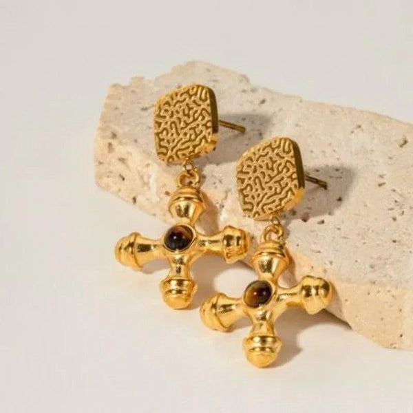 Cross Drop Earrings - Gifts for You 'n Me