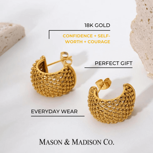 Dare Me - Mesh Half Hoop Earrings