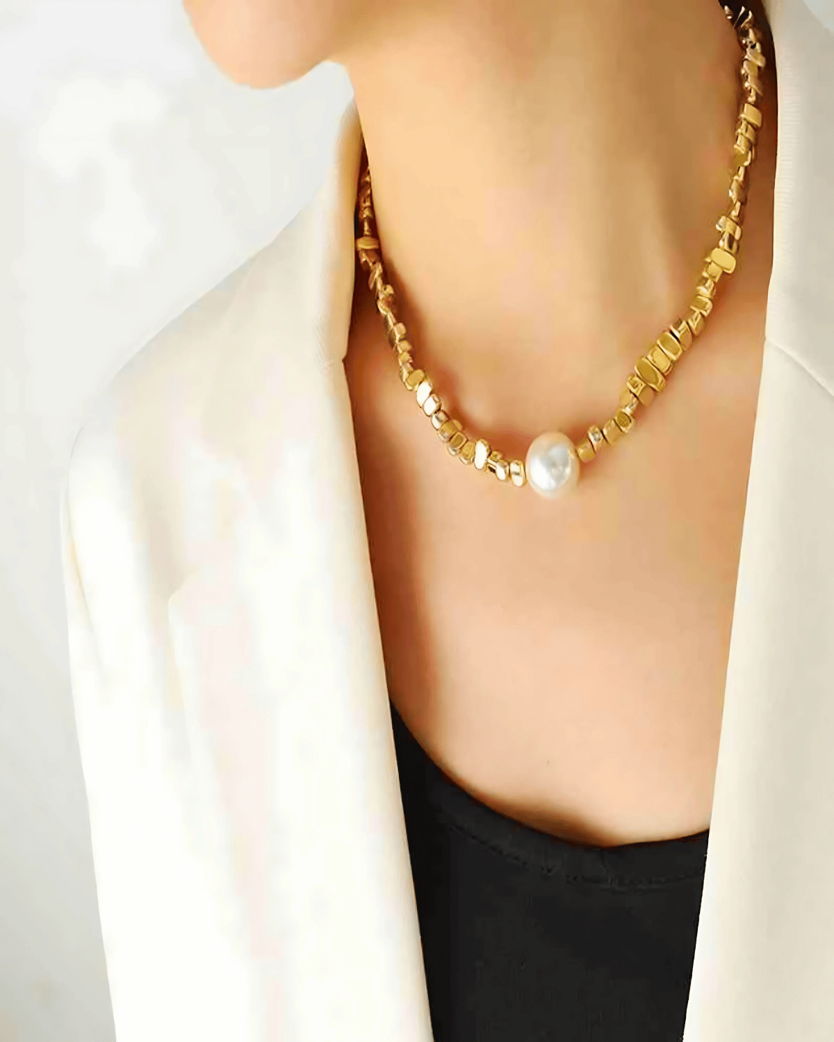 Best Trending Trendy Gold Bead Chain Necklace Jewelry Gift on Sale for Women, Lady, Mother, Wife