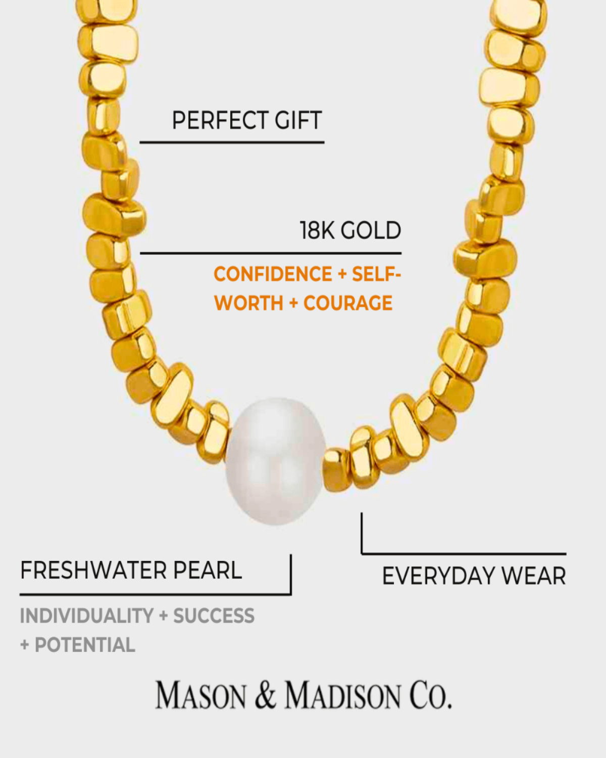 Best Trending Trendy Gold Bead Chain Necklace Jewelry Gift on Sale for Women, Lady, Mother, Wife