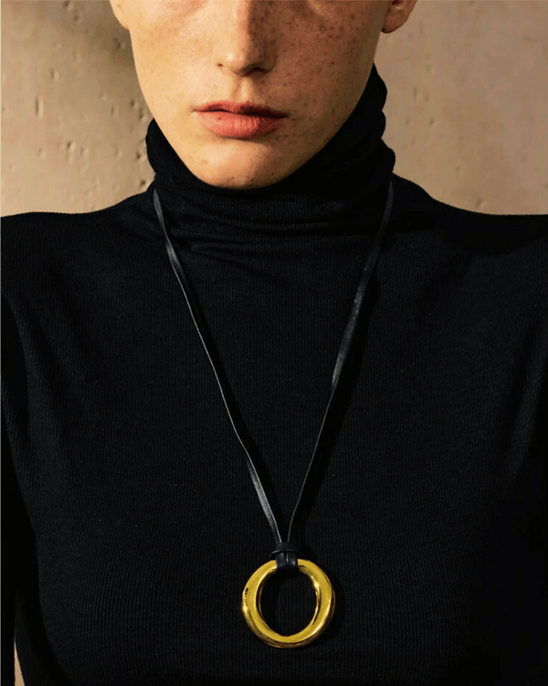 Gold Pendant Necklace - Symbiose Cord