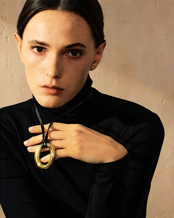 Gold Pendant Necklace - Symbiose Cord