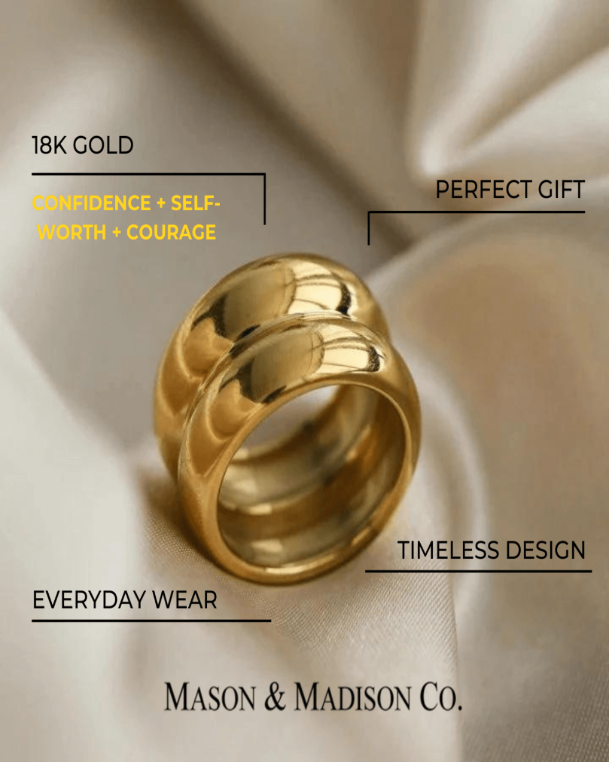 Best Trending Trendy Gold Ring Jewelry Gift on Sale for Women, Lady, Mother, Wife