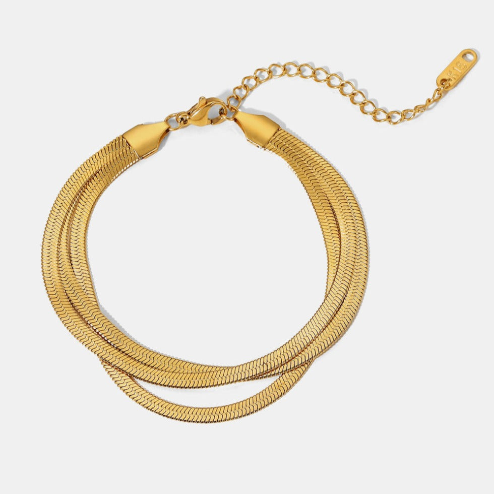 Triple-Layered Snake Chain Bracelet
