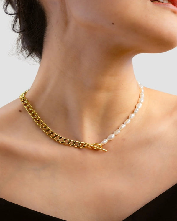 Best Trending Trendy Pearl Chain Necklace Jewelry Gift on Sale for Women, Lady, Mother, Wife