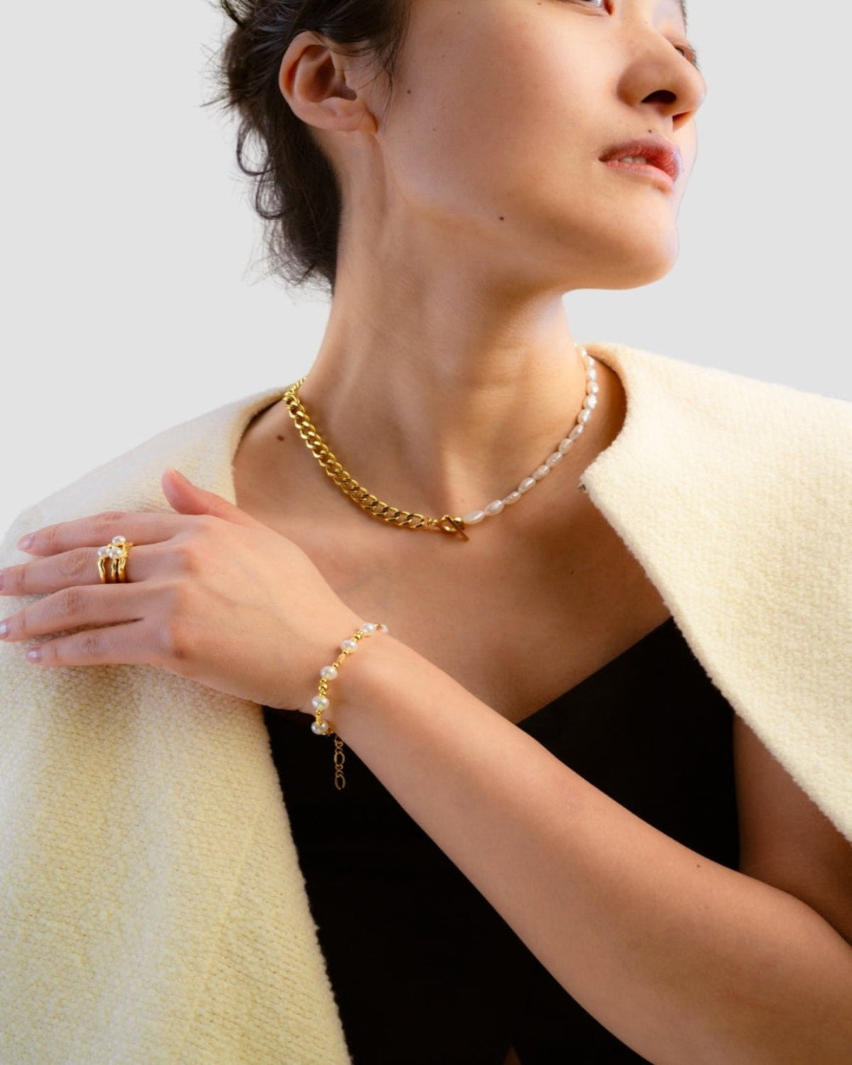 Best Trending Trendy Pearl Chain Necklace Jewelry Gift on Sale for Women, Lady, Mother, Wife