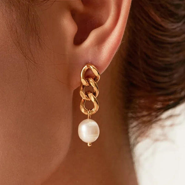 Pearl Chain Earrings - Gifts for You 'n Me