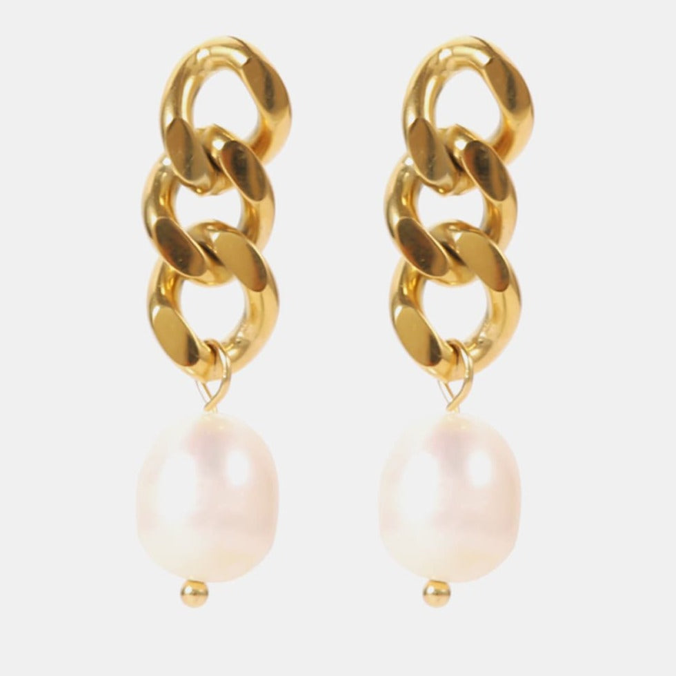 Pearl Chain Earrings