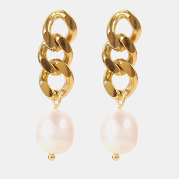 Pearl Chain Earrings