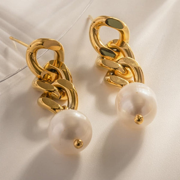 Pearl Chain Earrings