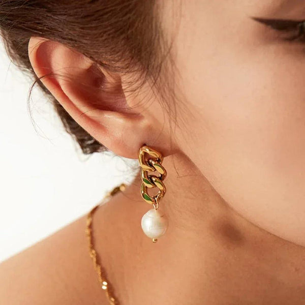 Pearl Chain Earrings - Gifts for You 'n Me