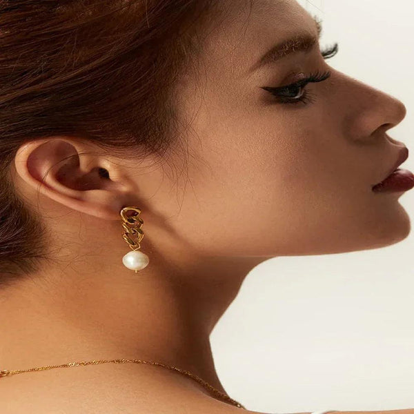 Pearl Chain Earrings - Gifts for You 'n Me