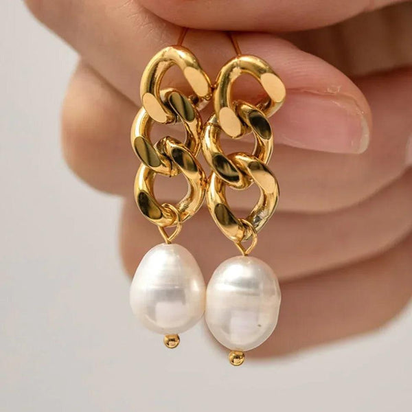 Pearl Chain Earrings - Gifts for You 'n Me