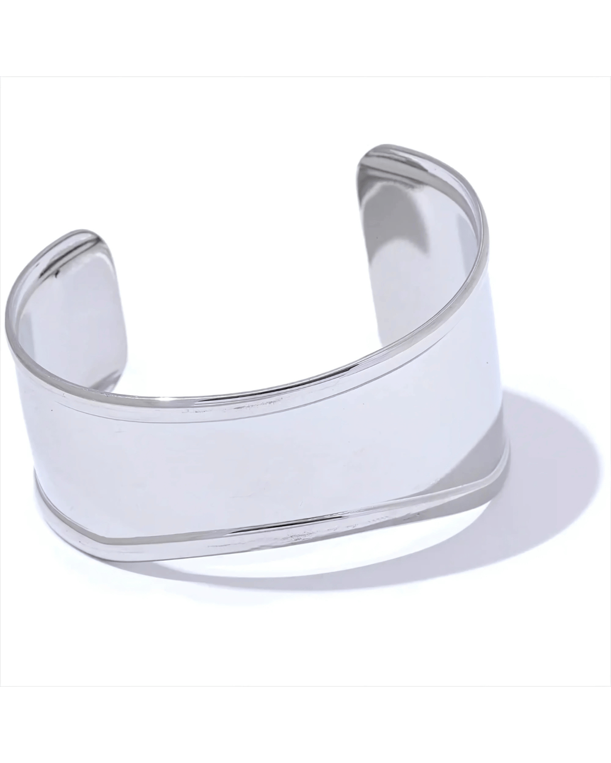 Silver Cuff Bracelet - Bone